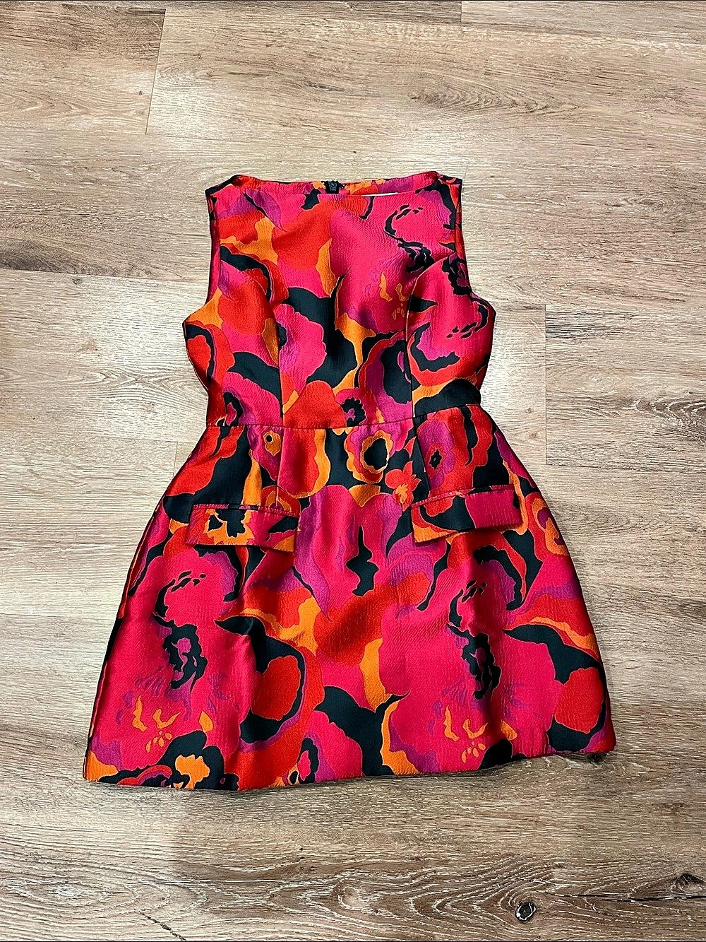 Amanda Uprichard Abstract Mini Dress Pink & Orange Size Medium